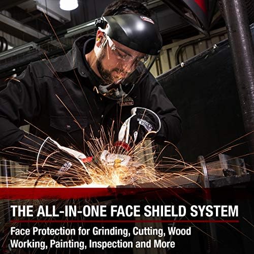 Професионална защитна маска Lincoln Electric OMNIShield за лице - Прозрачни лещи с защита срещу замъгляване и надраскване прическа премиум
