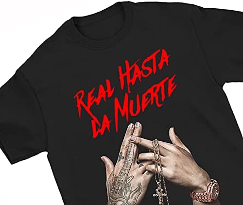 Anuel AA Real Hasta La Muerte Риза Модерен Мъжки тениски, топ Черен