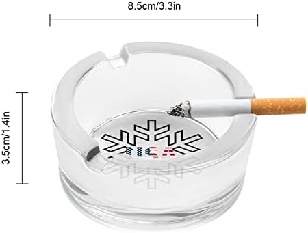 САЩ Патриотическая Стъклен Пепелник за Цигари Около Пепелника Портативният Титуляр за Пепел Калъф за Вътрешно Външно