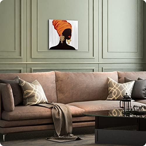 Афроамериканское Стенно изкуство за Всекидневна, Черна Момиче, Жена Стенно Изкуство върху Платно, Абстрактно съвременната Индийска