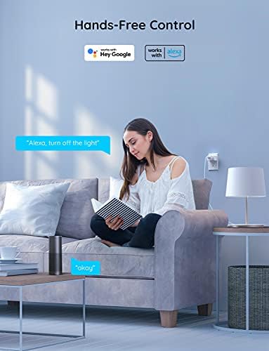 Govee Smart Plug, Wi-Fi, Bluetooth Контакти 2 пакета Работят с Alexa и Google Assistant Комплект с Govee Smart Plug, Wi-Fi контакти