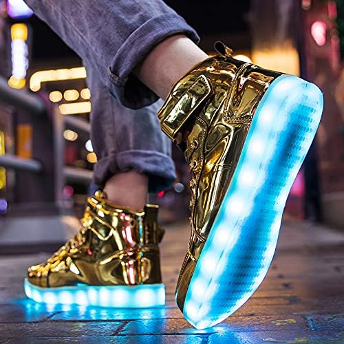 Обувки С led подсветка, Високи Мигащи Танцови Спортни Обувки за Жени, Подарък, за Мъже с USB Зареждане, Светещи Модни Маратонки
