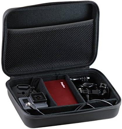 Navitech Черен Удароустойчив Твърд Калъф за съхранение /Капачка за Спортна екшън камера YI 4K Plus