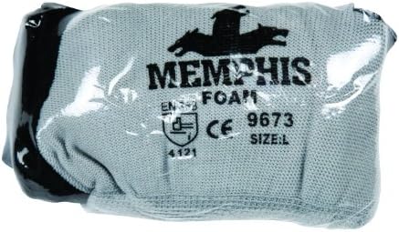 Ръкавици MCR Safety 96731L Flex Безшевни Найлонови Трикотажни Memphis на дланта и пръстите, напоени в течно синьо вспененным