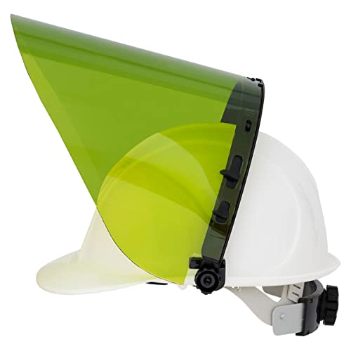 Защитно стъкло Sellstrom Arc Flash с Диэлектрическим адаптер и комбинация шлемове, Без покритие, Бяло с черна козирка, S31223