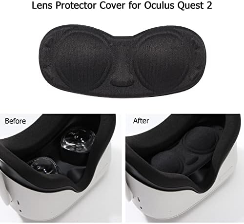 Калъф за писалки VR-контролер, с каишка за защита от цензуриране на глезена + Защитно покритие на обектива за Quest 2 (черен)