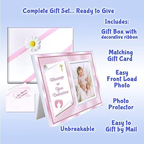 Подарък Рамка за снимки с Посвещение Благословии на Детето Благословии на Вашето посвещение - Момиче