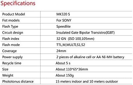 Автоматична светкавица MEIKE MK-320N Mini Speedlite TTL за цифрови огледално-рефлексни фотоапарати Nikon MI с горещ башмаком и