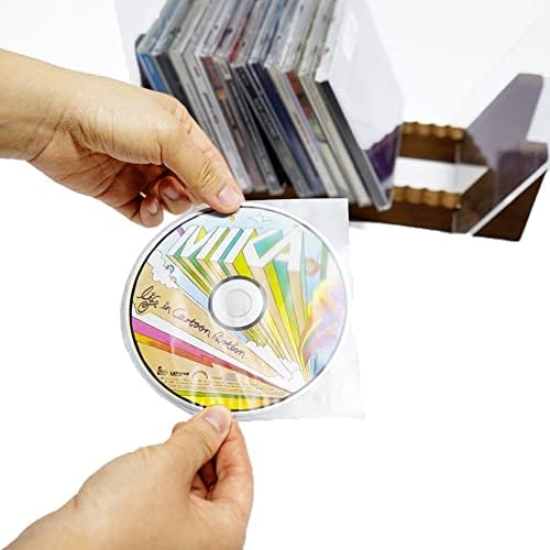 sdroceRyaM 50ШТ CD/DVD Вътрешна Ръкав Прозрачен Пластмасов Ръкав Антистатични за Съхранение на 5-инчови CD и DVD Mini LP