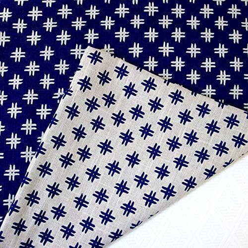Възглавници са Ръчно изработени Геометрична за Люпене От Лен цвят на Индиго, Синьо на Цвят с Реверсивным Модерен Акцент 20x20, носи етикет
