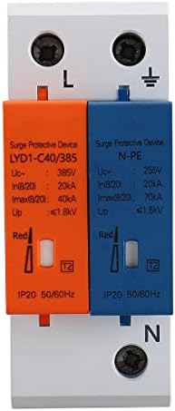 Устройство за защита от пренапрежение Baomain 385V N-PE 255V 40kA/70kA 2P (1P + N) Устройство за защита от пренапрежение LYD1-C40