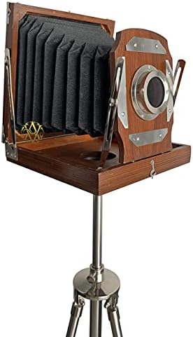 Антични Дървени Стари Фотоапарати с Штативной Стойка Декоративна Помещение За Дома/Офиса/Хол, На Стойка