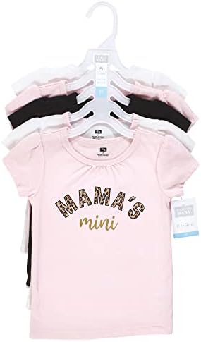 Детски тениски Hudson Baby Унисекс С къс ръкав, Леопардовые Mamas Mini, за 4 Деца