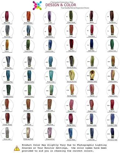 Конци за бродерия на кръстат бод Вълшебен цвят, различни на цвят, Опаковане на мулине за бродиране, 8,7 Ярд, Evergeen Forest, Опаковки
