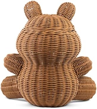 Колекция G6 Bear Кошница За Багаж От Ратан С Капак, Декоративна Кофа, Начало Декор, Органайзер за Рафтове от Ръчно изработени Сладък