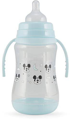 Бебешки бутилки Disney 2 пакета по 10 грама с щампи на герои и цветни капаци с двойна дръжка - не съдържат бисфенол А и са лесни за