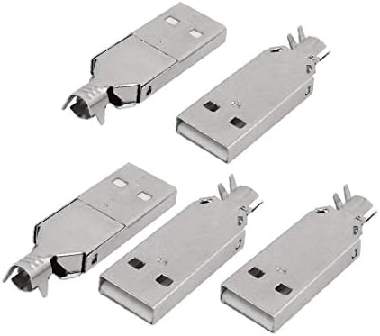 X-DREE Включете USB Тип-A 2.0 Жак Конектор за свързване на печатната платка 5 бр. Адаптер (Adaptador de conector de zócalo ПХБ USB