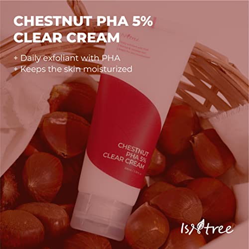 ISNTREE Chestnut ЗНЗ 5% Прозрачен крем 100 мл 3,38 течни унции | Меко отшелушивающее средство за чувствителна кожа | Хидратиращ