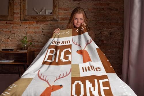 Индивидуалното Детско одеало Minky - Изкуствено одеяло в клетка от Бъфало - Одеало за малкия Човек - Детско одеяло За момчето - Одеяло в клетка