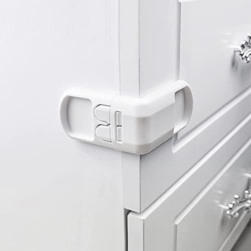 Пластмасови ключалки на чекмеджета на гардероба, Които Притискане на ръцете, които Предпазват от деца Капаче за чекмеджета, Сигурна