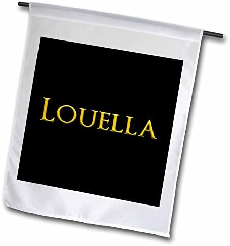 3дРоза Luella Често срещано детско име за момичета в САЩ. Жълт в черен Талисман - Знамена (fl-364496-1)