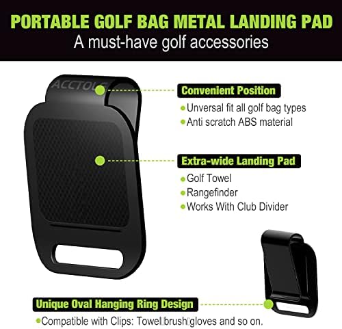 Метална площадка за кацане чанти за голф ACCTOLF, Метална скоба за чанти за бързо и лесно използване на магнитни екипировка