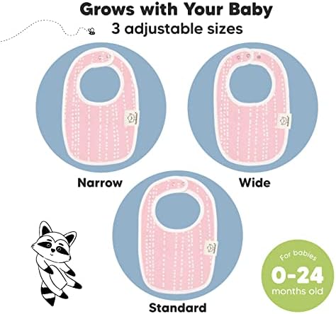 KeaBabies 8 опаковки, органични бебешки нагрудников за момичета и момчета и 5 опаковки органични Салфетки от оригване за малки