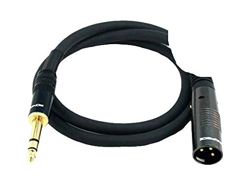 Штекерный кабел Monoprice 134314 XLR към штекерному кабел 1/4 инча TRS - 3 Фута (2 опаковки) | Позлатени, 16AWG - Premier Series