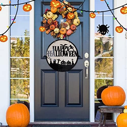 Щастливата Вратата на Хелоуин Висящи Украшения Дървена Врата Щастлив Хелоуин Подвесная за Украса на парти за Хелоуин Лампа Мъниста