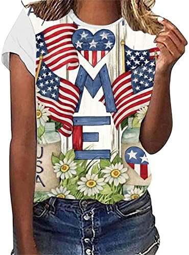Женска Тениска За Бягане, Дамско Лятна Тениска на Деня на Независимостта, 3D Принт, Свободна Ежедневни Тениска с изображение на Знамето