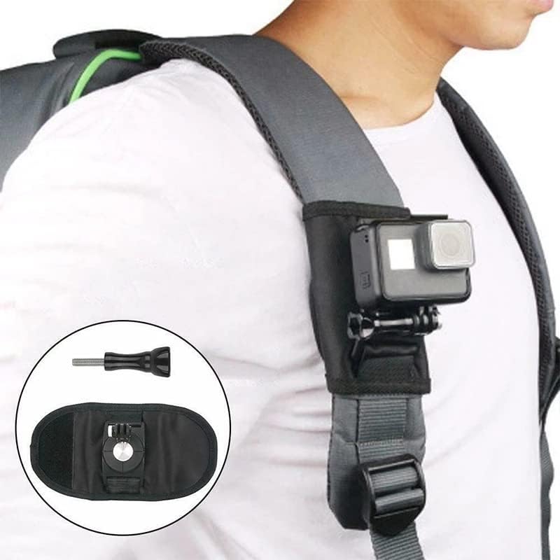 n/a Скоба за раница за спортна камера, държач за ключалката на раменна каишка за фотоапарат, Аксесоари (Цвят: черен размер: One Size)