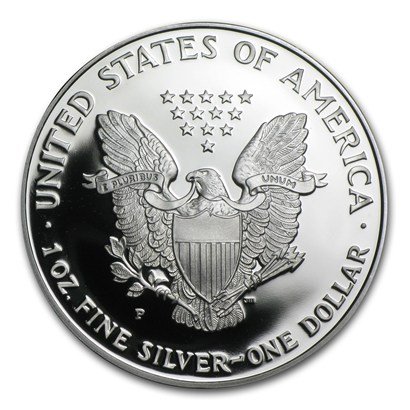 1996 P Proof Американски Сребърен Орел. Сребро 999 проба с Кадифена кутия, Кутия за съхранение и COA Монетен двор на САЩ за 1 долар на