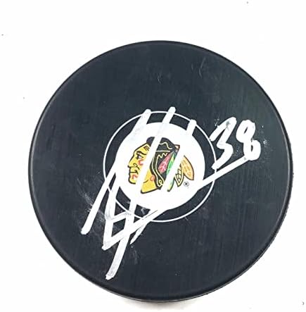 БРЕНДЪН ХЕЙГЕЛ подписа Хокей шайба PSA/ДНК Чикаго Блекхоукс С Автограф - Autograph NHL Pucks