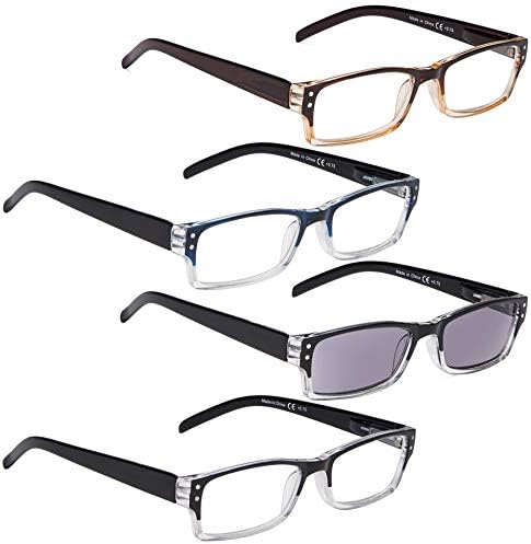 LUR 3 опаковки на метални очила за четене + 4 опаковки класически очила за четене (само 7 двойки ридеров + 3,00)