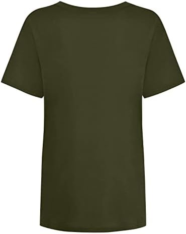 Забавна Тениска в Деня на Св. Патрик за Жени, Зелени Тениски с образа на Централи с Къс Ръкав и Кръгло Деколте, Ежедневни Блузи,