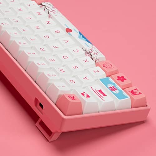 Ръчна детска клавиатура Akko World Tour Tokyo 3061S 60% от розов цвят, с 61 клавиша, RGB подсветка, гореща замяна, фиксирани клавишными