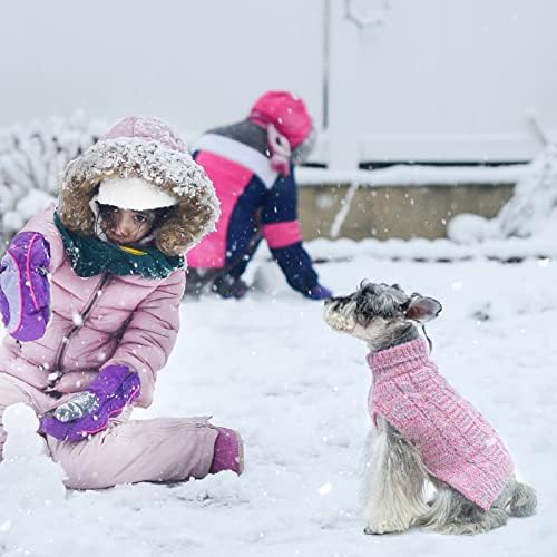 BEAUTYZOO Пуловер-Поло за Малки Кучета, Пуловер Класически Плетени, Пушистое Зимно Палто, Облекло за Кучета в Студено Време