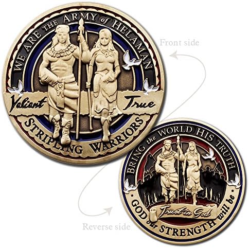Монети на повикване Armor of God и Sons of Mosiah и Army of Helaman на светиите от последните дни в Луксозна тенекиен полето, с повече полировальной