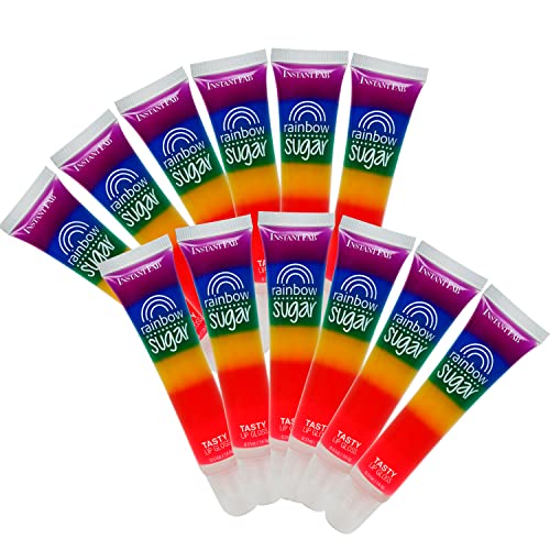 STUDIO LIMITED Миг на Зашеметяване Кристално блестящ Прозрачен блясък за устни Value Pack 14 мл / 0,47 унция (12 опаковки - Rainbow