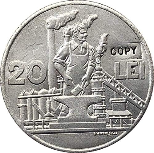 Монета на Повикване 1951 Румъния 20 Lei Алуминиеви Копирни Монети 26 мм Копирни Украса за Събиране на Подаръци Колекция от монети