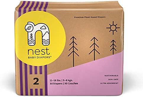 Памперси Nest Baby, размер 2, 11-18 кг. (Брой 30) Еднократните Памперси премиум-клас е за бебета от Нежни материали на растителна основа,