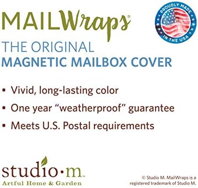 Декоративна пощенска обвивка Studio M Farmhouse Flowers, оригиналната магнитна корица за пощенска кутия, направено в САЩ, превъзходна