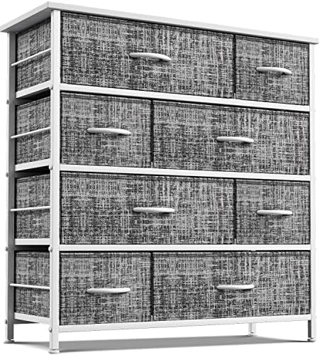 Скрин Sorbus с 8 чекмеджета - Ракла-кулата за съхранение на мебели за спални, антре, гардеробна, офис - Стоманена рамка, дървена