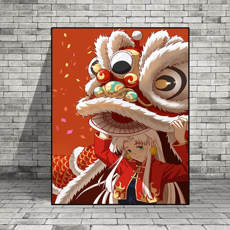 Национален прилив на декоративна живопис нов китайски лъв танцово стени на хотела декоративна живопис стени в ресторанта на стенни картини