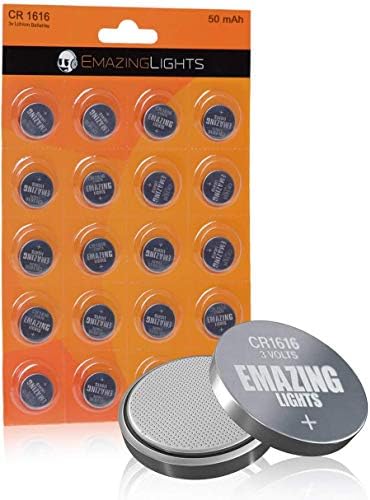 Батерии EmazingLights CR1616 3-Вольтовая Литиева батерия за монети 3V Батерия Button (20 бр)