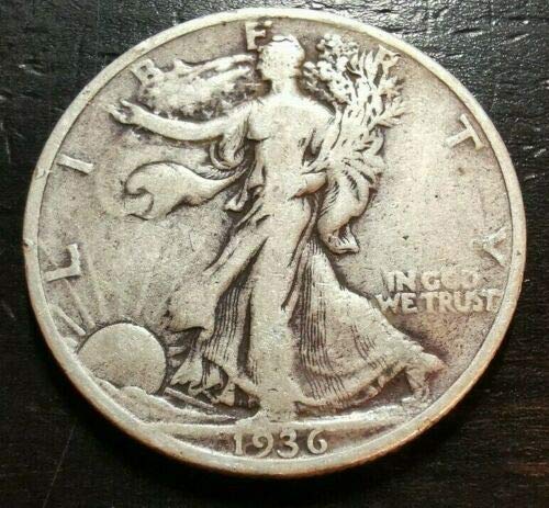 1936 Walking Liberty 90% Сребро Полудолларовых марки от Fine до XF с Пълна Датата на Ободке и Мотото на Монетния двор на САЩ
