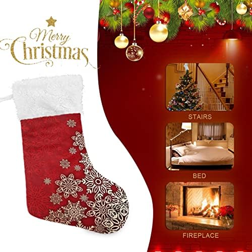 Коледни Чорапи ALAZA, Коледни Класически Персонални Декорации за Отглеждане в Голям размер за Семейни Тържества, декорация за Партита, 1 опаковка,
