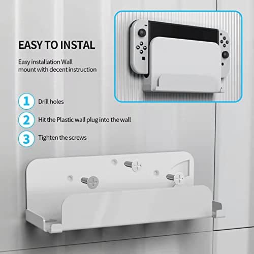 Комплект за монтиране на стена ECHZOVE Switch OLED, За Определяне на OLED-ключ на стената близо До телевизора, Аксесоари за OLED-ключ Бял