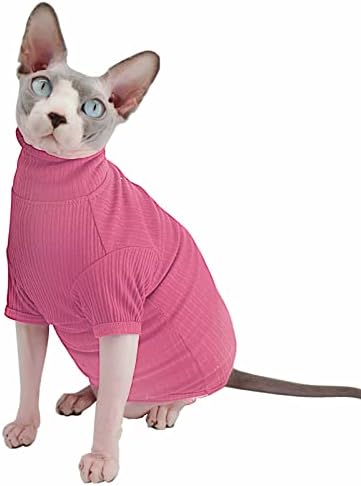 Риза за Бесшерстных котки Sphynx, Памук Пуловер-Поло за котки, Пуловер, Тениска с Коте и ръкави, Пижами за котки, Гащеризон за Сфинксове