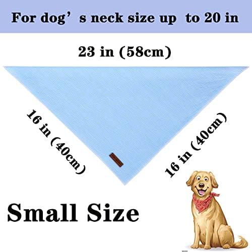 Уникален Стил Лапи Кърпи за кучета 1БР Миещи Памучни Триъгълни Шалове за Кучета за Малки, Средни и Големи Кучета и Котки-Bluedot-S
